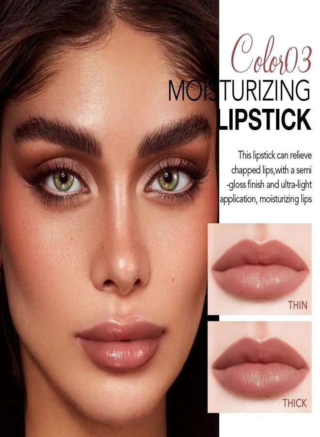 QIDSTERS Tinted Lip Balm Moisturizing Lipstick, Black Brown Hydrating Lipstick for Women, 24 Hour Long Lasting Moisturization Lip Gloss Stain Makeup, Lightweight Non Greasy Moisturizer Lips, 03 - Image 2